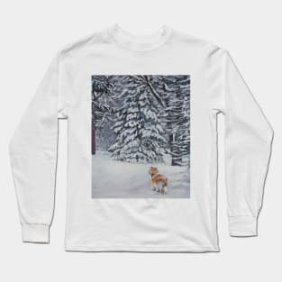 Collie Fine Art Painting Long Sleeve T-Shirt